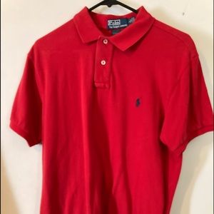 Red polo by Ralph Lauren. Size large. In like new condition